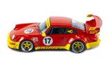 1:43 RWB 964 -- #17 Red/Yellow -- IXO Models Porsche