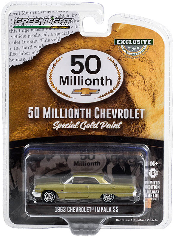 1:64 1963 Impala SS -- 50 Millionth Chevrolet -- Special Gold Paint -- Greenligh
