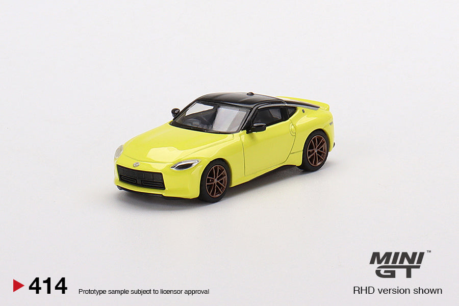 1:64 Nissan Fairlady Z Proto Spec 2023 -- Ikazuchi Yellow -- Mini GT