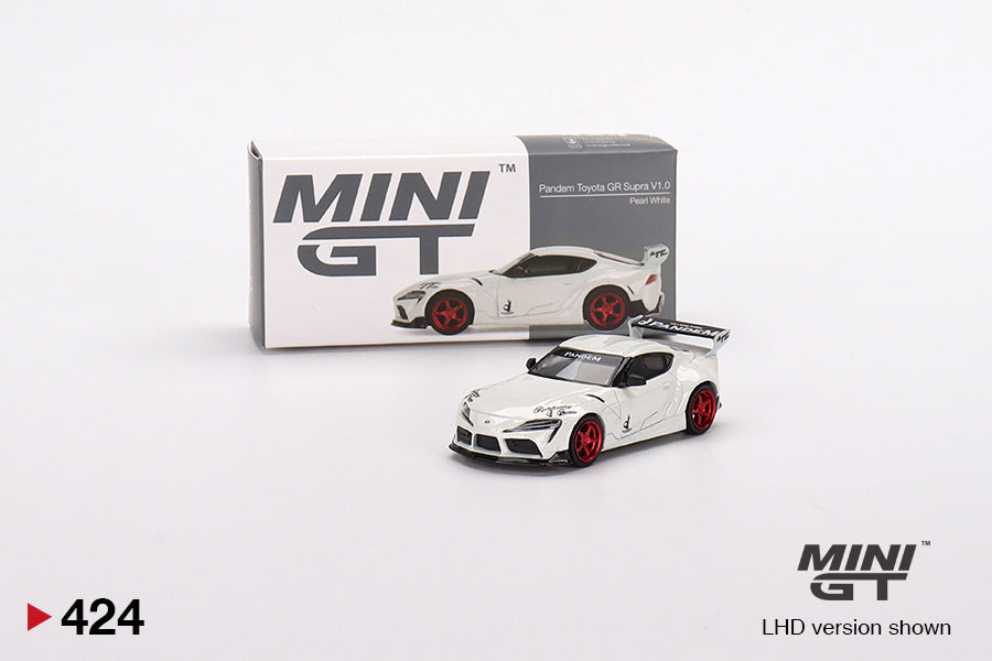 1:64 Toyota GR Supra (A90) -- V1.0 Pandem - Pearl White -- Mini GT