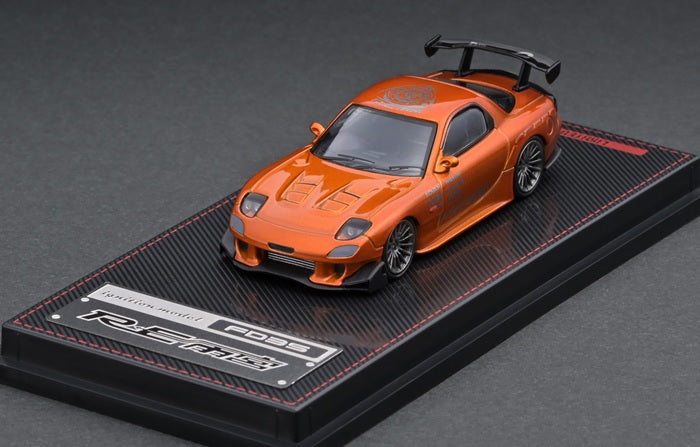 イグニッションモデル RX-7 オレンジ 1/64 1:64 Mazda RX7 (FD3S) -- Orange Metallic -- Ignition Model IG1950
