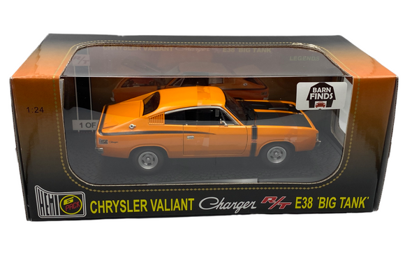 1:24 1971 E38 R/T Valiant Charger - Vitamin C Orange - OzLegend Barn Find Series