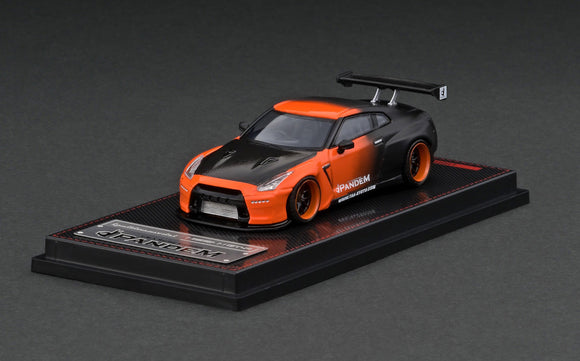 1:64 Nissan R35 GT-R -- PANDEM Orange / Black -- Ignition Model