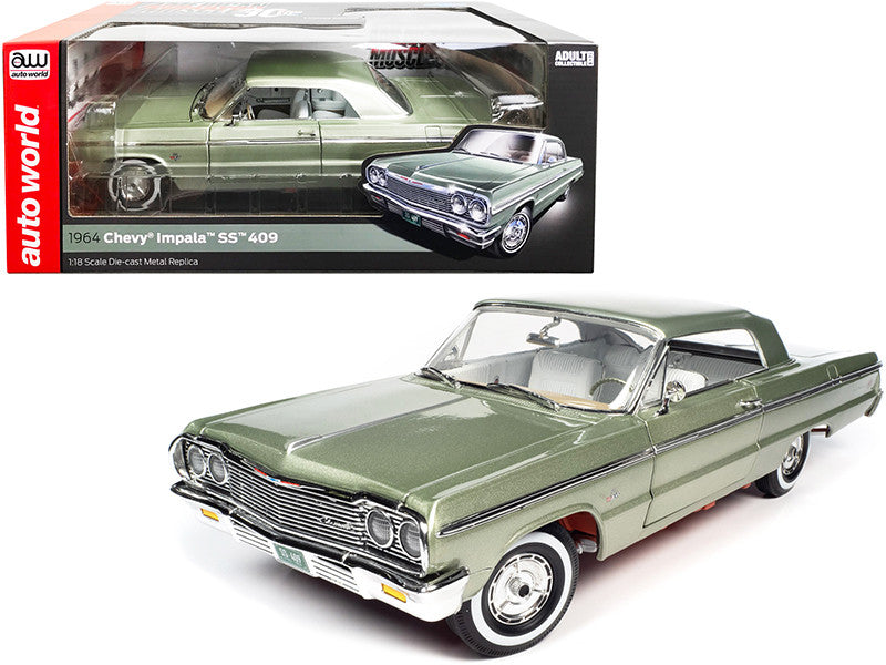 自動車 1964 Chevrolet Impala Convertible 1/18 WCPD 1964 Chevy Impala Convertible Goldwood Yellow RARE 1:24 LE