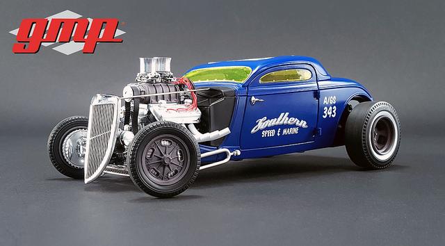 ★ 34 BLOWN ALTERED COUPE ★ACME GMP★ 1/18 1:18 1934 Ford Blown Altered Coupe -- Southern Speed & Marine -- ACME