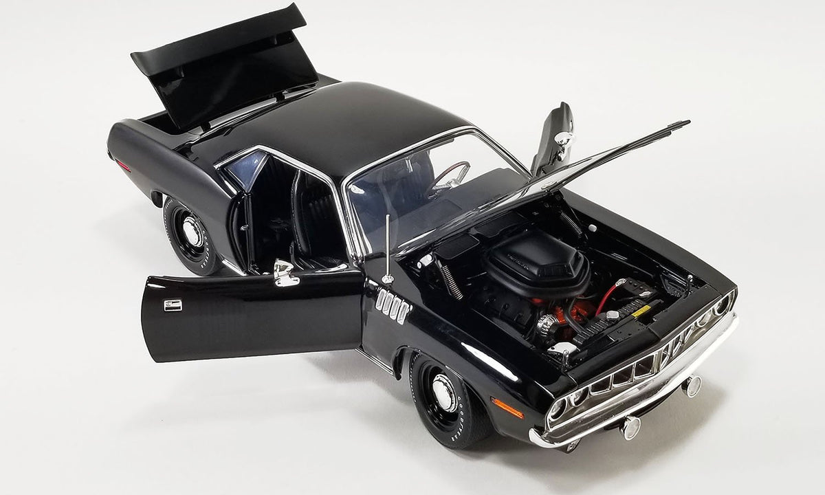 1:18 1971 Plymouth Cuda -- Black -- ACME