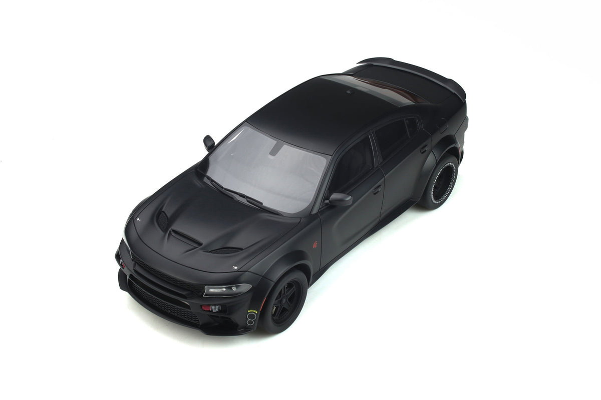 1:18 2018 Dodge Charger SRT Hellcat Widebody -- Matte Black -- GT Spir