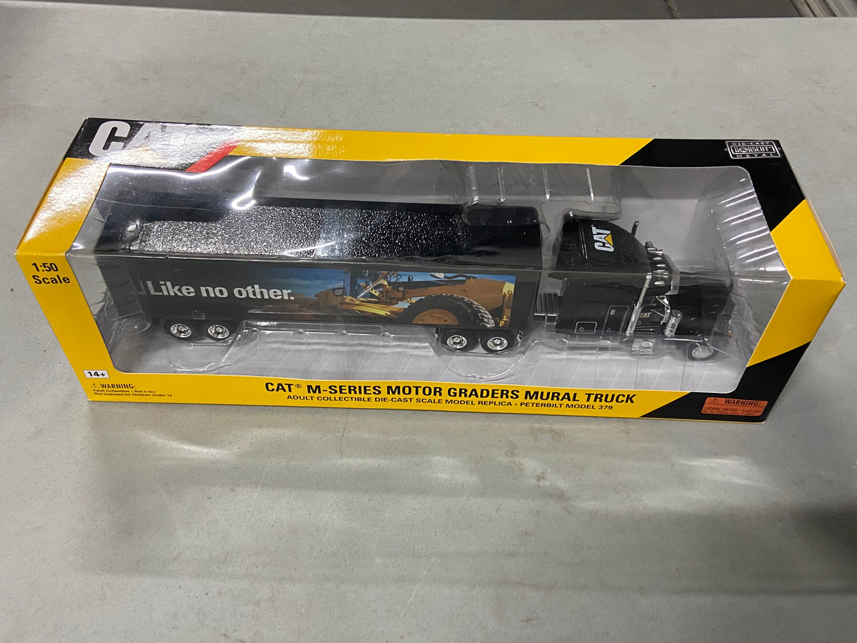 1:50 CAT M-Series Motor Graders Mural Peterbilt Truck -- Caterpillar N