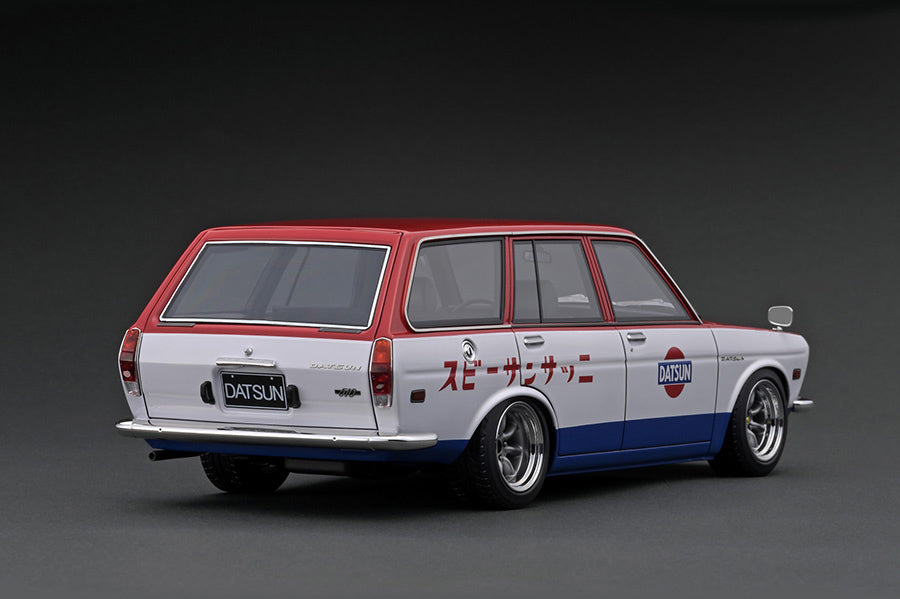 Datsun Bluebird (510) Wagon 赤/青/白 1/18 1:18 Datsun Bluebird (510) Wagon -- Red/White/Blue -- Ignition Model I