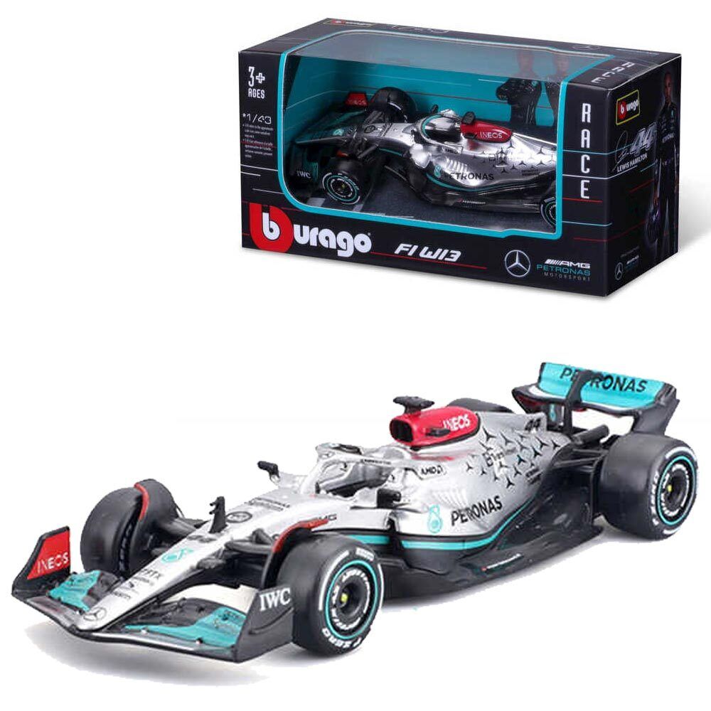  AMG F1 W13 E Performance #44 Lewis Hamilton F1 Formula One  World Championship (2022) 1/43 Diecast Model Car by Bburago 38065LH : Toys  & Games