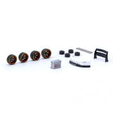 1:64 AL13 DC 003 Wheels -- Red/Black -- Tarmac Works Accessories