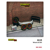 1:64 AL13 DC 003 Wheels -- Red/Black -- Tarmac Works Accessories