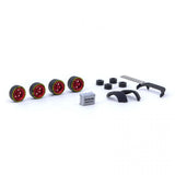 1:64 Rotiform HUR Wheels -- Red/Chrome -- Tarmac Works Accessories