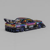 1:64 Nissan R34 Skyline GTR LBWK Super Silhouette - #5 Purple Chrome -- CM-Model