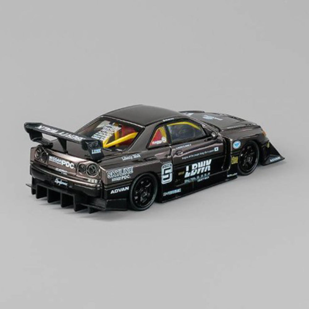 1:64 Nissan R34 Skyline GTR LBWK Super Silhouette -- #5 Grey Chrome --