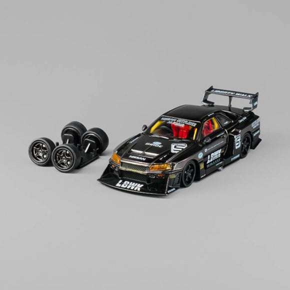 1:64 Nissan R34 Skyline GTR LBWK Super Silhouette -- #5 Grey Chrome
