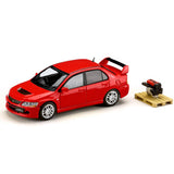 1:64 Mitsubishi Lancer Evo 9 GSR w/Engine -- Red -- Hobby Japan