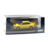 1:64 Mitsubishi Lancer Evo 9 GSR w/Engine -- Yellow -- Hobby Japan