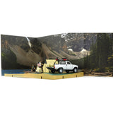 1:64 Diorama -- Camp Site w/Toyota Hilux 1980 N60/N70 White -- BM Creations