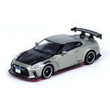 1:64 Nissan GT-R (R35) TOP SECRET -- Metallic Silver/Carbon -- INNO64