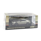 1:64 Nissan GT-R (R35) TOP SECRET -- Metallic Silver/Carbon -- INNO64