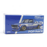1:64 Datsun 620 Ute PANDEM -- Blue/White Toyo Tires -- Pop Race