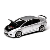 1:64 Honda Civic (FD2) Type R -- Platinum Metallic Silver -- Motorhelix M65403