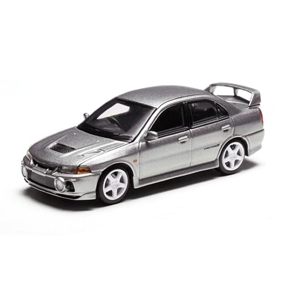 1:64 Mitsubishi Lancer Evolution IV (4) -- Silver Metallic