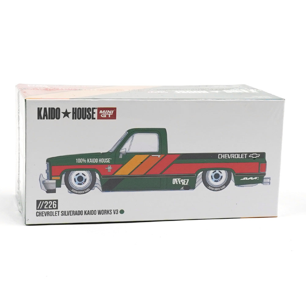 1:64 Chevrolet Silverado KAIDO Works V3 -- Kaido House x Mini GT KHMG2