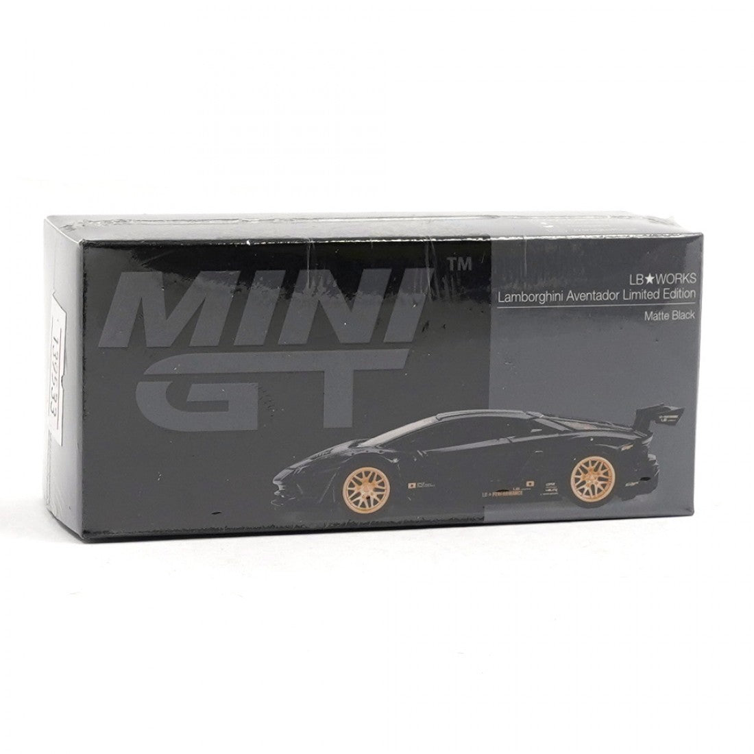 1:64 Lamborghini Aventador LB-WORKS -- Matte Black -- Mini GT MGT01087