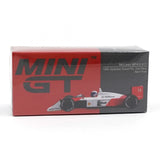 1:64 1988 Alain Prost -- Japan GP -- #11 McLaren MP4/4 -- Mini GT MGT01123