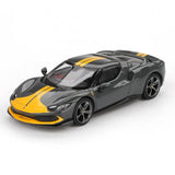 1:64 Ferrari 296 GTB Assetto Fiorano -- Grigio Scuro (Grey/Yellow) -- BBR BBRFER
