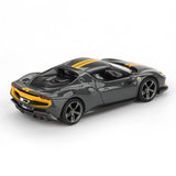 1:64 Ferrari 296 GTB Assetto Fiorano -- Grigio Scuro (Grey/Yellow) -- BBR BBRFER