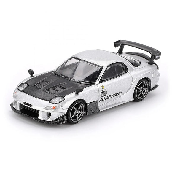 1:64 Mazda RX-7 RE-Amemiya -- Silver Metallic -- Mini GT MGT01106