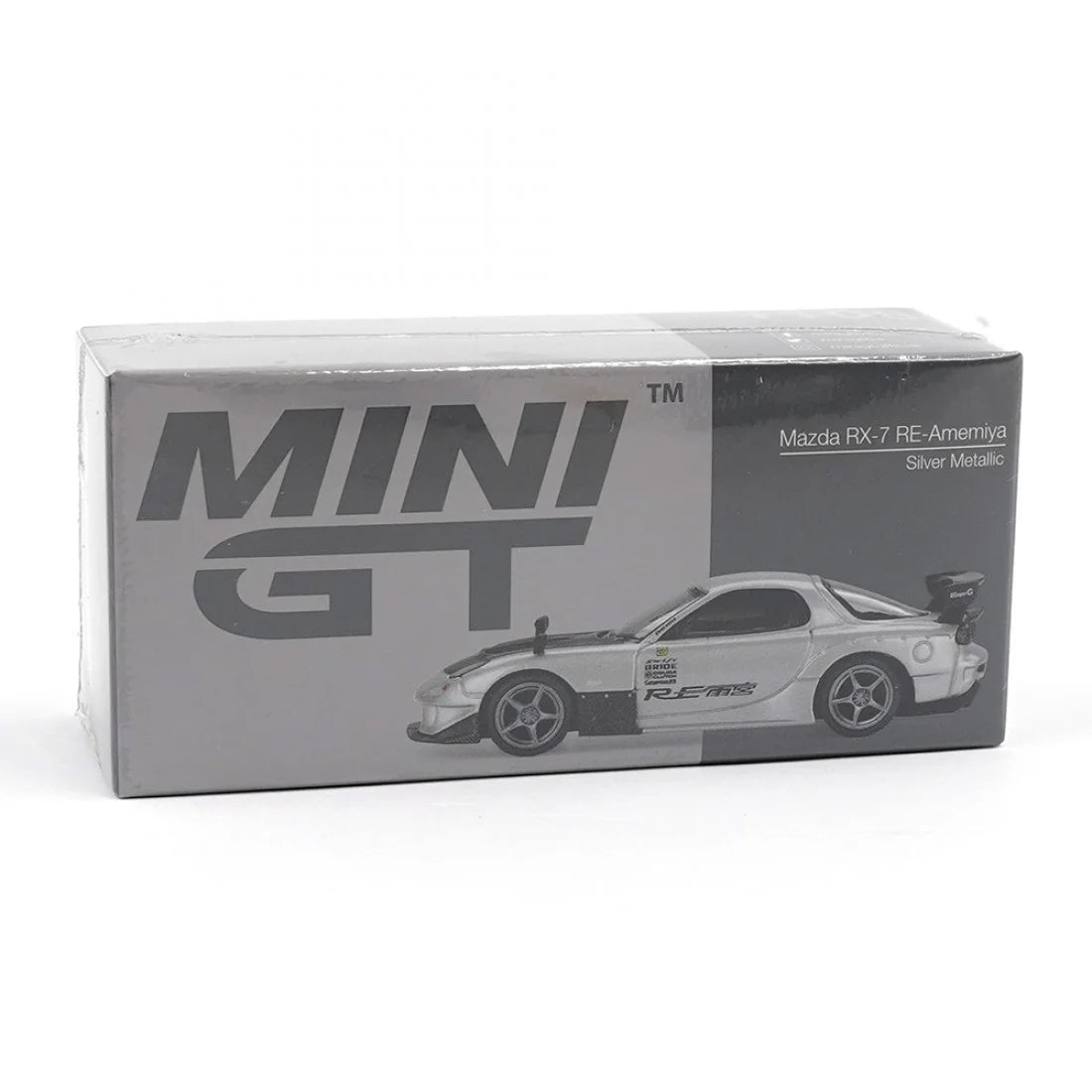 1:64 Mazda RX-7 RE-Amemiya -- Silver Metallic -- Mini GT MGT01106