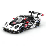 1:64 2025 IMSA Petit Le Mans -- #77 "Skeleton Rexy" Porsche 911 GT3 R -- Mini GT