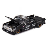 1:64 Chevrolet Silverado Dually Hot Rod V1 - Speed Shop Black -- Kaido House KHMG236