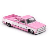 1:64 Chevrolet Silverado Dually Vintage Spec V2 - Pink/White -- Kaido House KHMG243