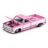 1:64 Chevrolet Silverado Dually Vintage Spec V2 - Pink/White -- Kaido House KHMG243