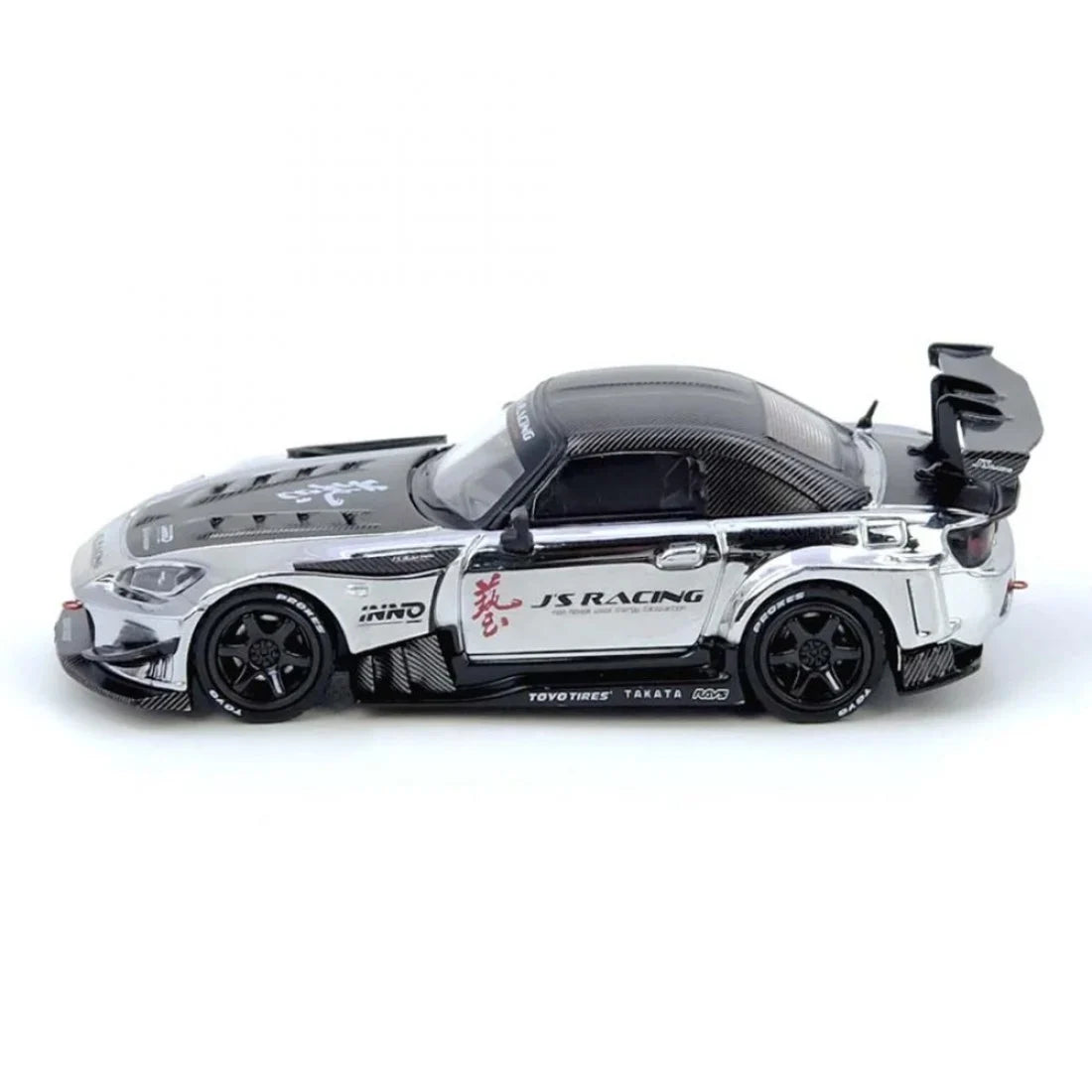 1:64 Honda S2000 J's Racing -- Chrome Silver/Carbon - HK Expo -- INNO6