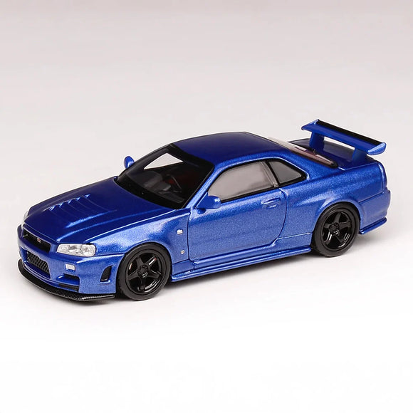 1:64 Nissan GT-R (R34) Skyline Z-Tune -- Bayside Blue -- Motorhelix M6