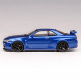 1:64 Nissan GT-R (R34) Skyline Z-Tune -- Bayside Blue -- Motorhelix M63416
