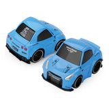 1:64 Nissan GT-R R35 LB-WORKS Type 1 -- Baby Blue -- QubeCarz x Mini GT