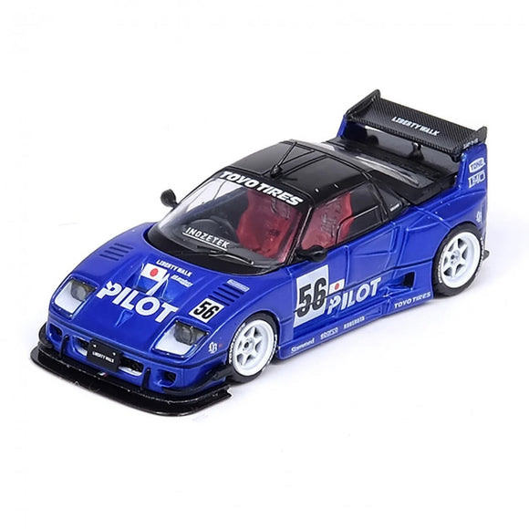 INNO64 1/64 MAZDA AZ-1 LBWK F40 チェイス 1:64 Mazda AZ-1 Liberty Walk LB40 -- #56 PILOT Blue -- INNO64