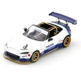 1:64 Mazda MX-5 (ND) Miata PANDEM V1.0 -- White/Blue -- INNO64