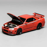 1:64 Nissan R34 Skyline GTR NISMO -- Red -- Motorhelix M63420