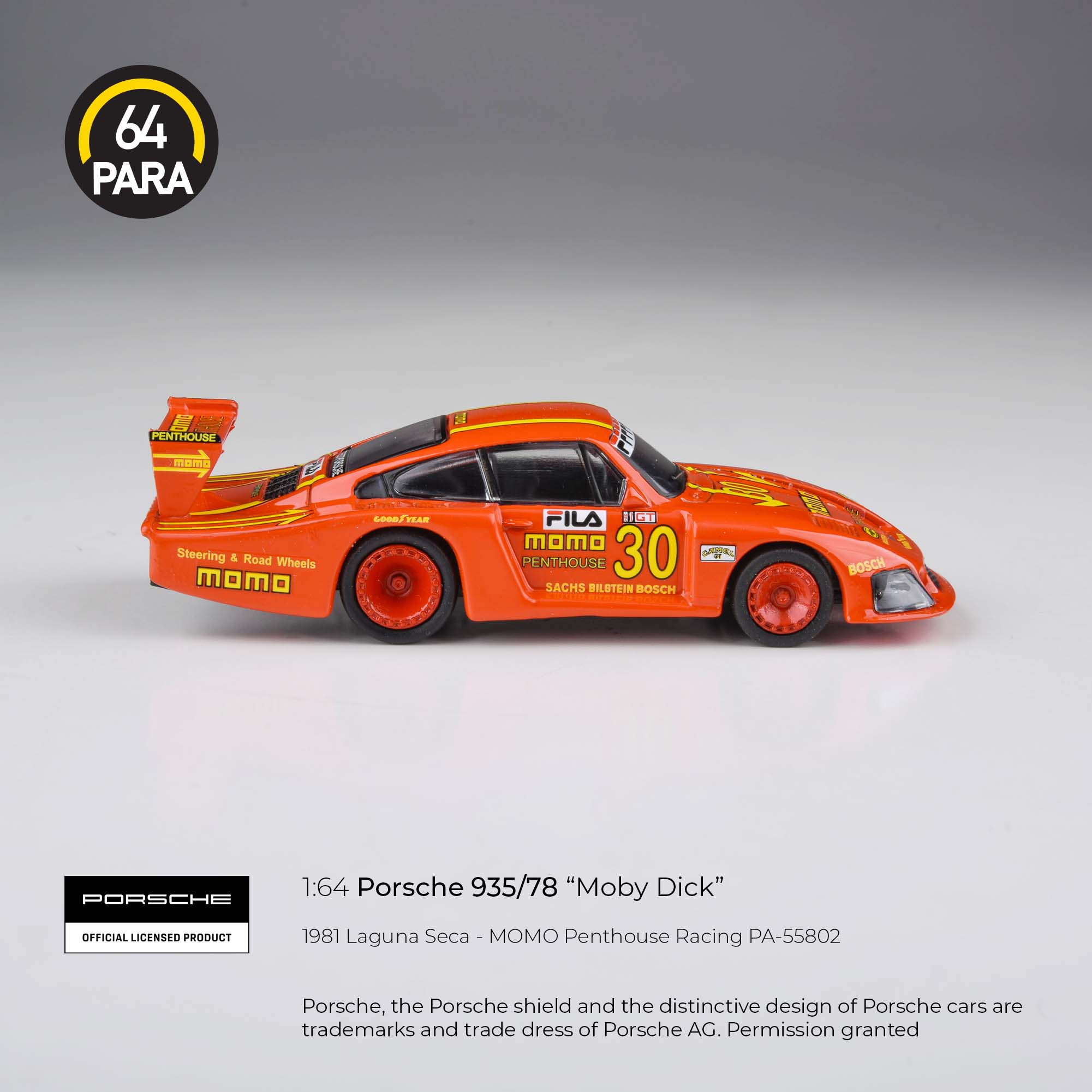1:64 1981 Laguna Seca -- #30 MOMO Porsche 935/78 Mobydick -- PARA64