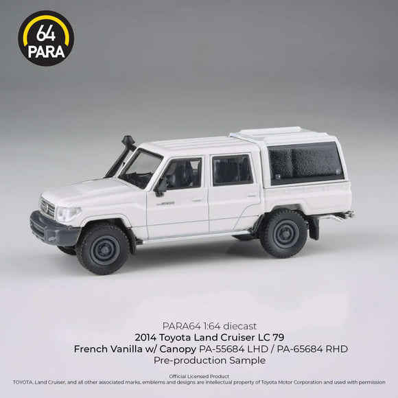 1:64 Toyota Land Cruiser LC 79 Double Cab -- French Vanilla White -- PARA64