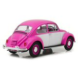 1:18 1967 Volkswagen (VW) Beetle -- Pink/White -- Greenlight