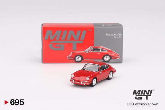 1:64 Porsche 901 1963 -- Signal Red -- Mini GT MGT00695